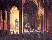 Neeffs, Peter the Elder Interior of a Gothic Church oil painting